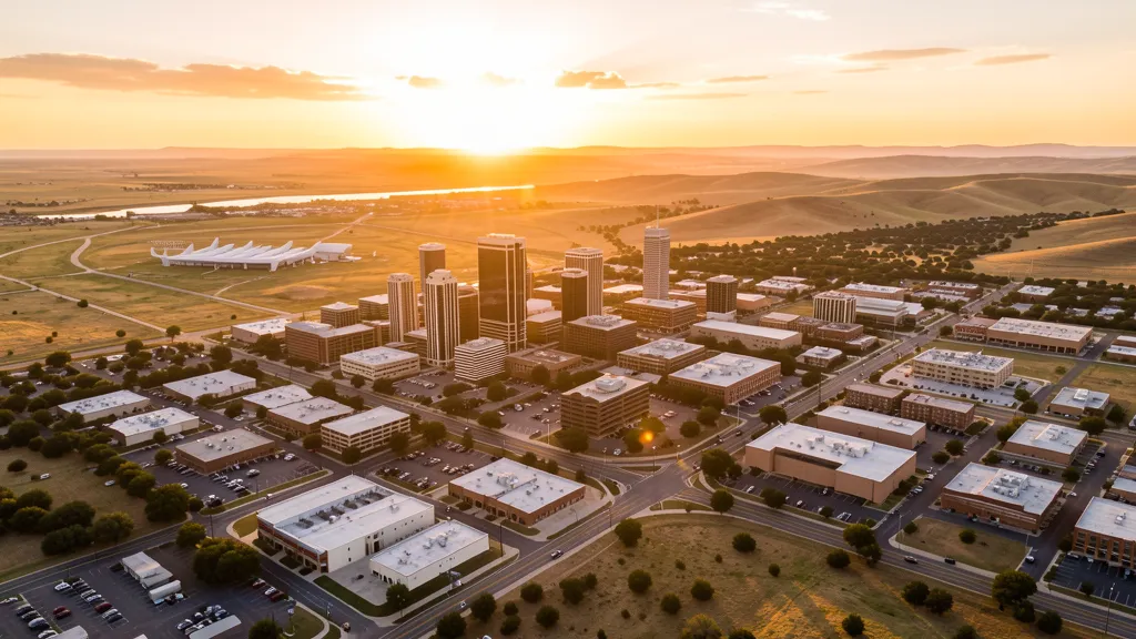 Aerial view of Abilene, TX showing the local landscape and terrain relevant to aerial imaging operations