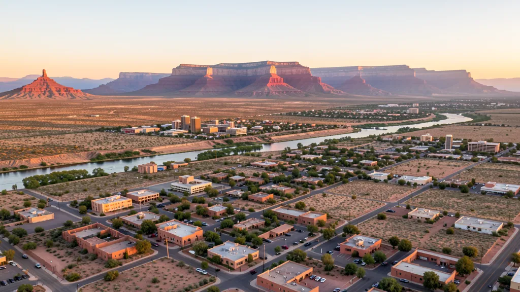 Aerial view of Albuquerque, NM showing the local landscape and terrain relevant to aerial imaging operations