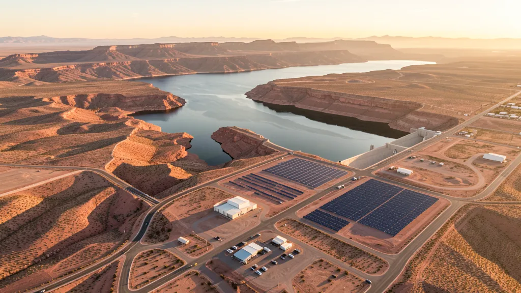 Aerial view of Boulder City, NV showing the local landscape and terrain relevant to aerial imaging operations