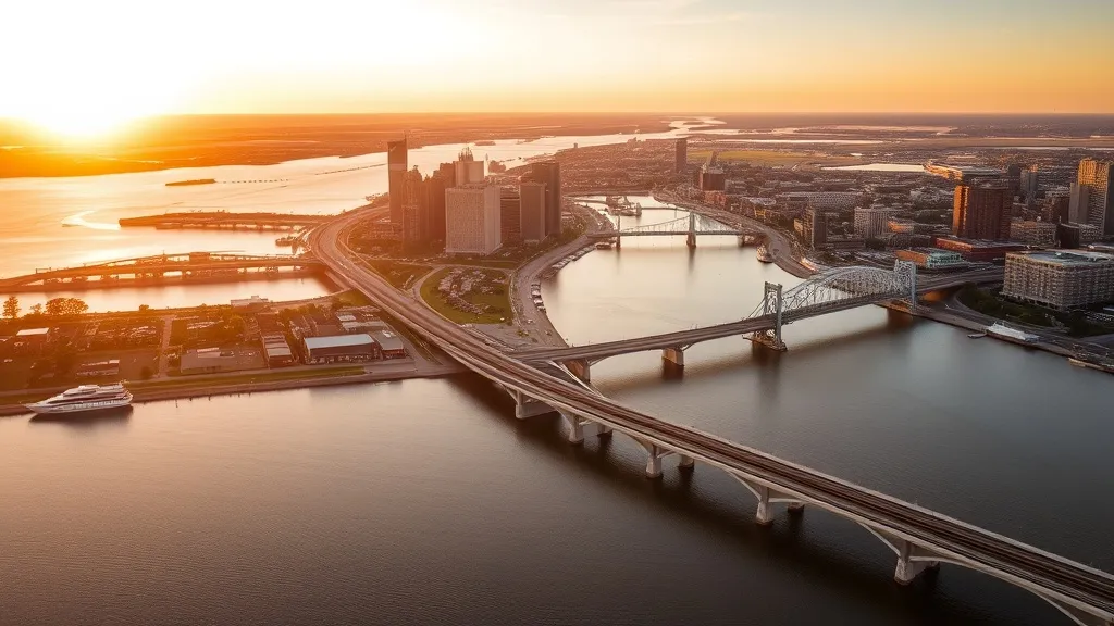 Aerial view of Bridgeport, CT showing the local landscape and terrain relevant to aerial imaging operations