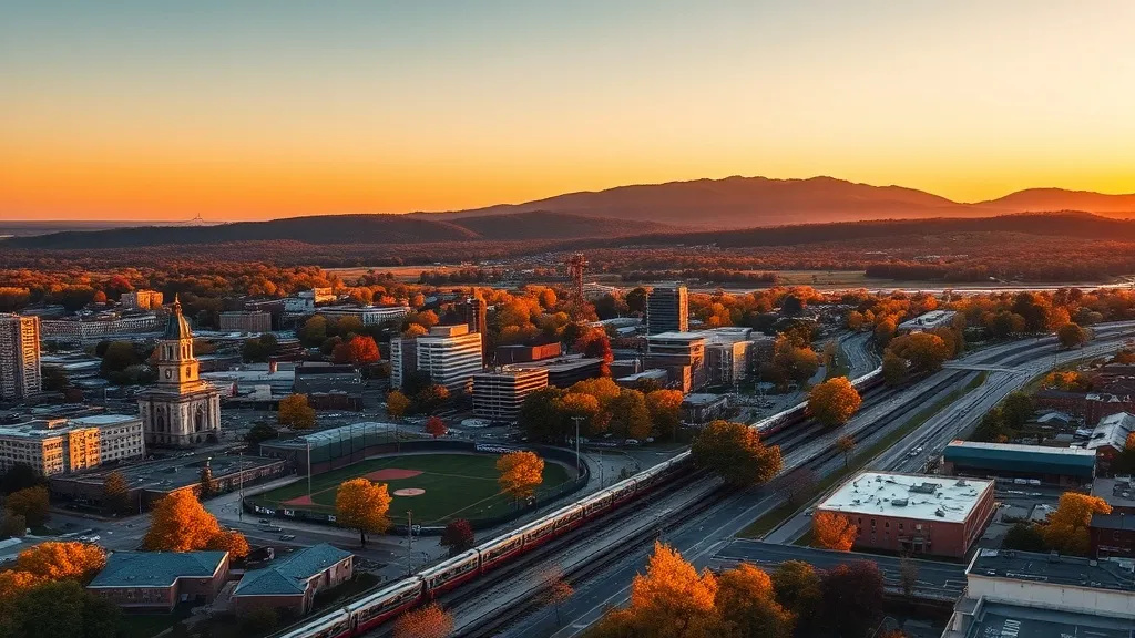 Aerial view of Brockton, MA showing the local landscape and terrain relevant to aerial imaging operations