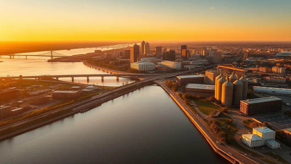Aerial view of Buffalo, NY showing the local landscape and terrain relevant to aerial imaging operations
