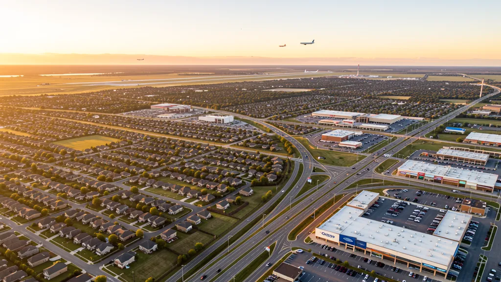 Aerial view of Canton, MI showing the local landscape and terrain relevant to aerial imaging operations