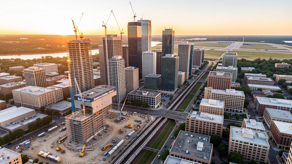 Aerial view of Charlotte, NC showing the local landscape and terrain relevant to aerial imaging operations
