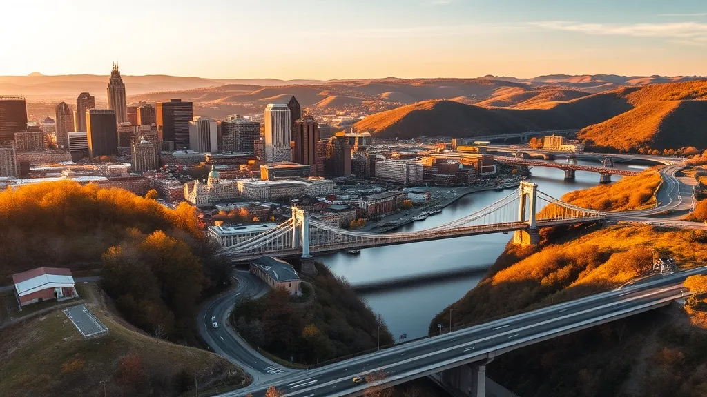 Aerial view of Cincinnati, OH showing the local landscape and terrain relevant to aerial imaging operations