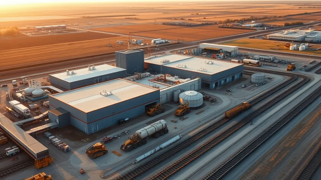 aerial imaging in progress at a construction site in Decatur, IL with local terrain visible