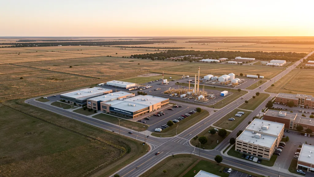 Aerial view of Duncan, OK showing the local landscape and terrain relevant to aerial imaging operations