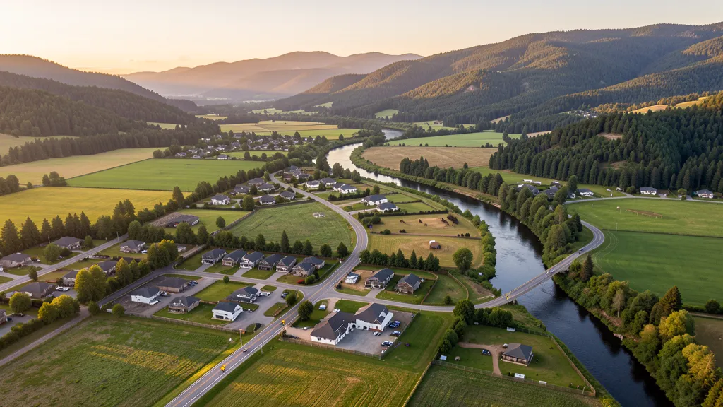 Aerial view of Duvall, WA showing the local landscape and terrain relevant to aerial imaging operations
