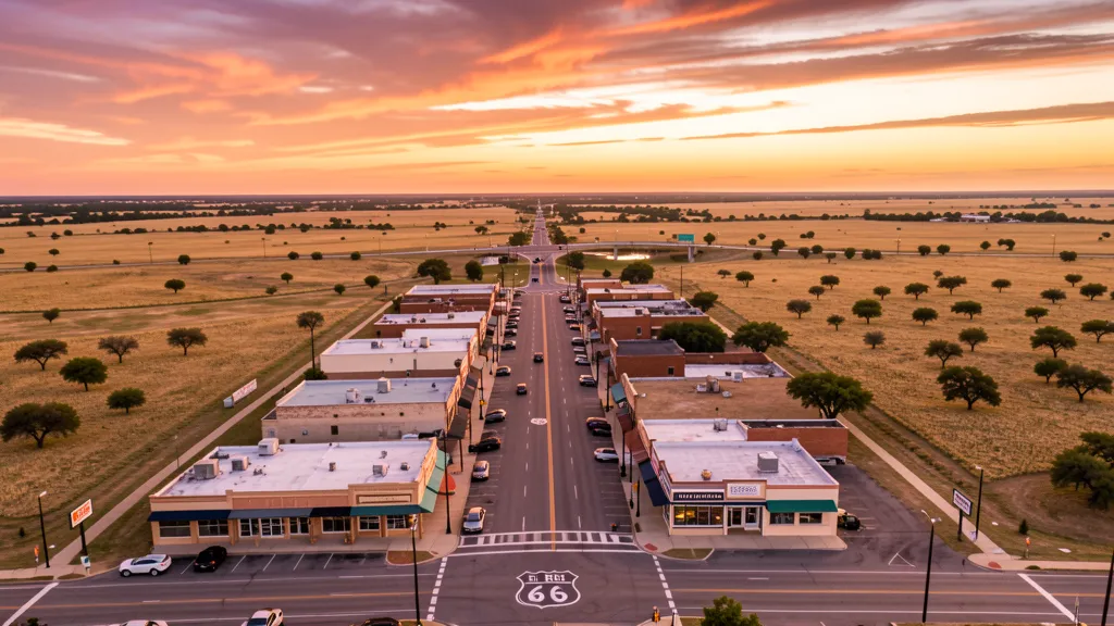 Aerial view of El Reno, OK showing the local landscape and terrain relevant to aerial imaging operations