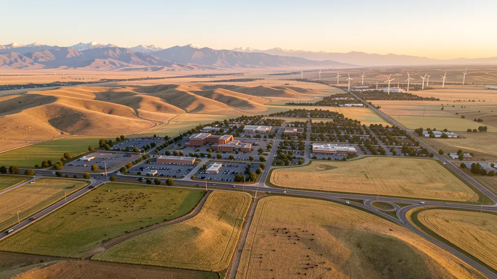 Aerial view of Ellensburg, WA showing the local landscape and terrain relevant to aerial imaging operations