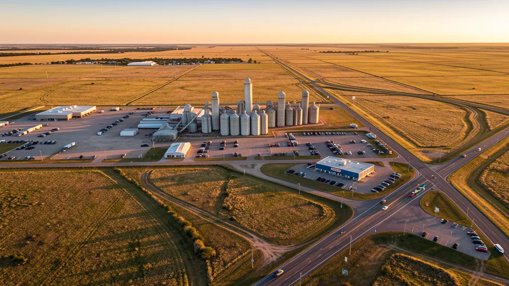 Aerial view of Enid, OK showing the local landscape and terrain relevant to aerial imaging operations