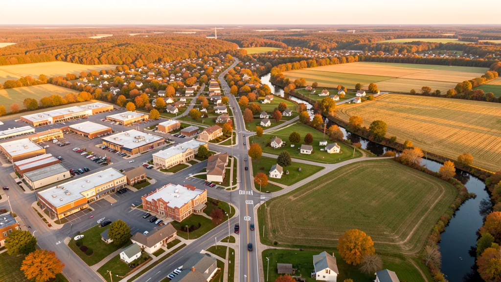 Aerial view of Ephrata, PA showing the local landscape and terrain relevant to aerial imaging operations