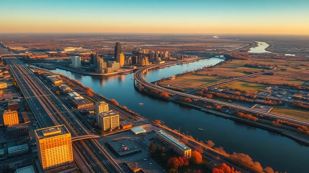 Aerial view of Fairborn, OH showing the local landscape and terrain relevant to aerial imaging operations