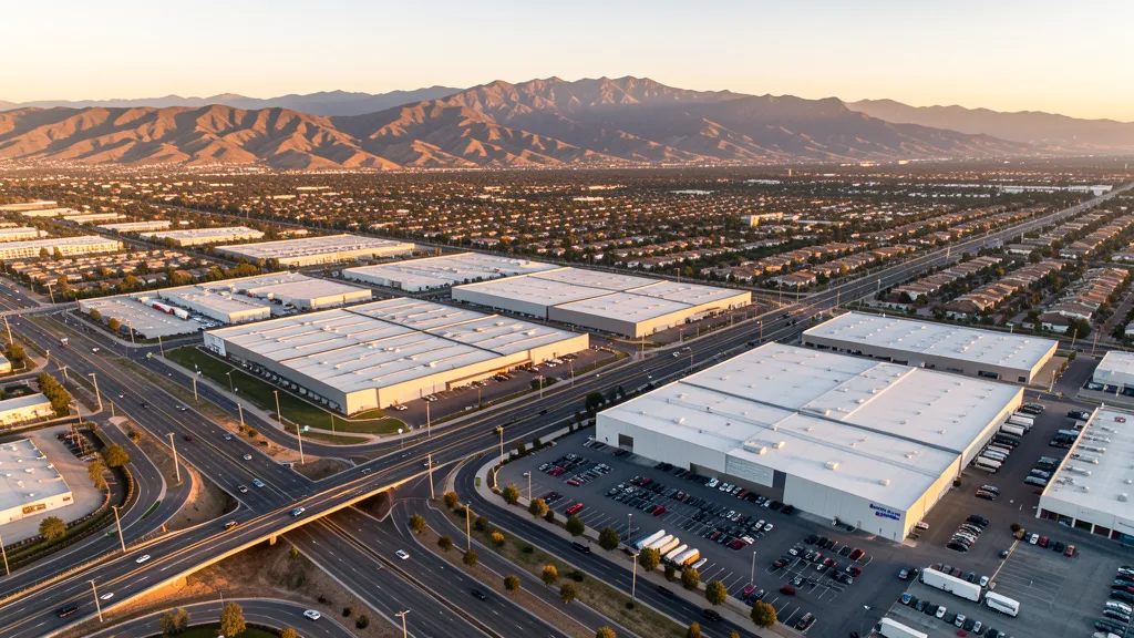 Aerial view of Fontana, CA showing the local landscape and terrain relevant to aerial imaging operations