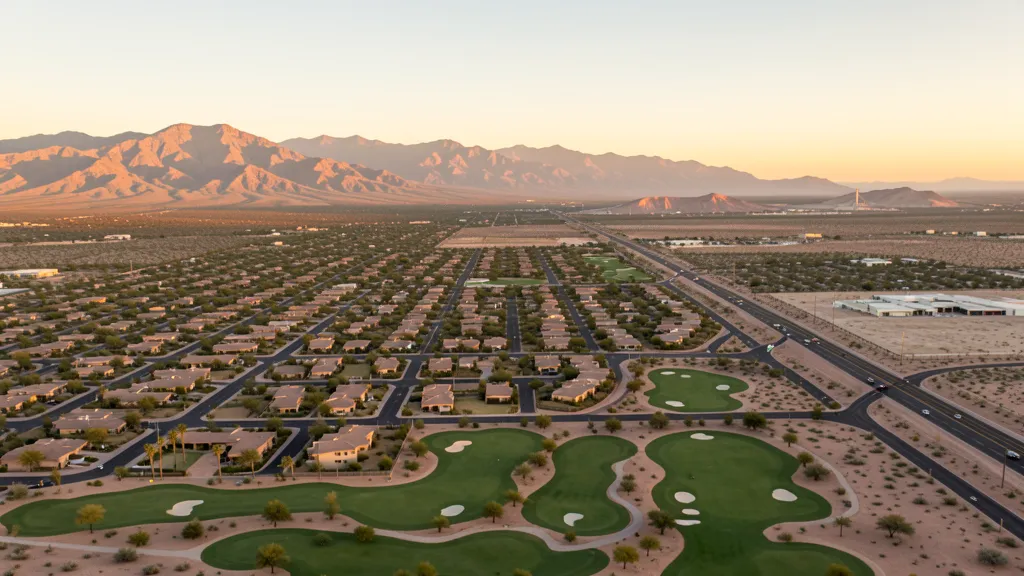 Aerial view of Green Valley, AZ showing the local landscape and terrain relevant to aerial imaging operations