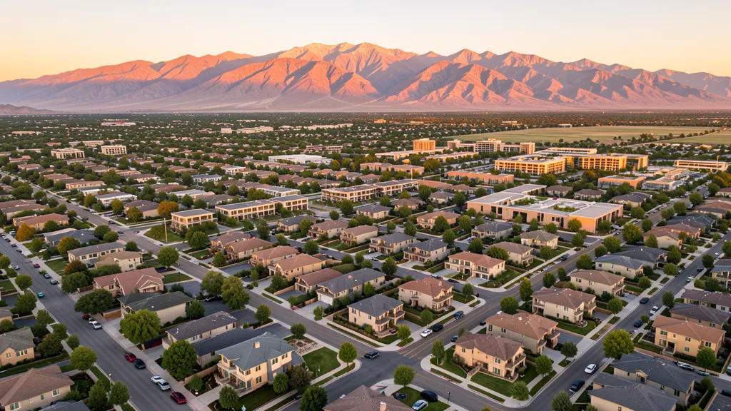 Aerial view of Holladay, UT showing the local landscape and terrain relevant to aerial imaging operations