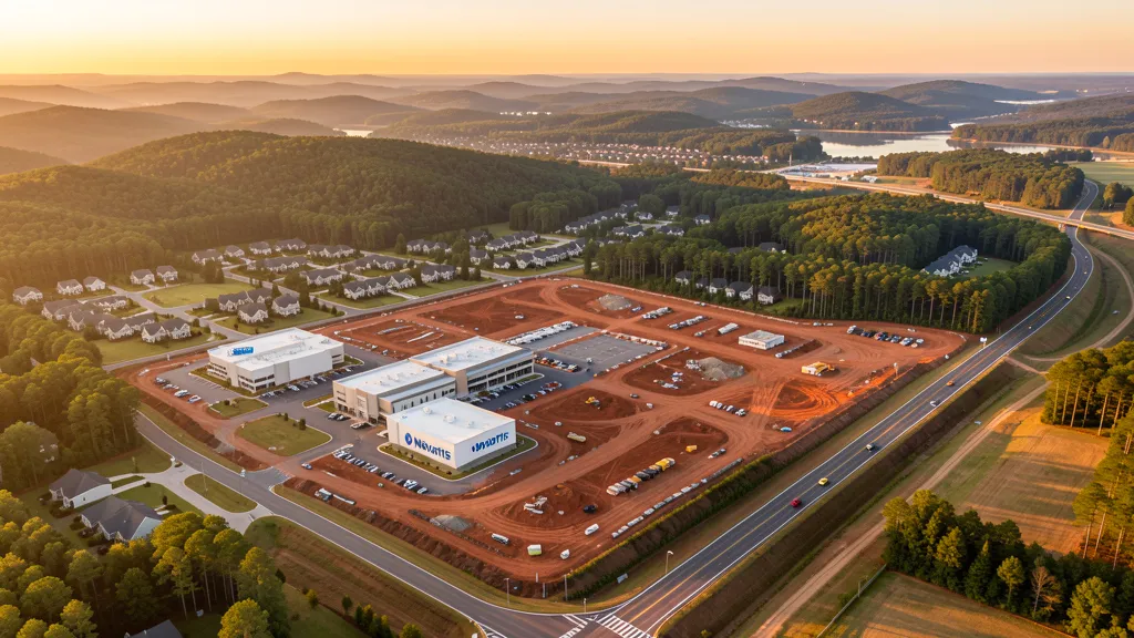 Aerial view of Holly Springs, NC showing the local landscape and terrain relevant to aerial imaging operations