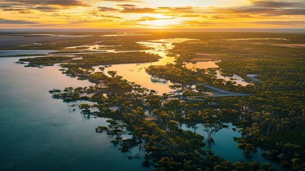 Aerial view of Houma, LA showing the local landscape and terrain relevant to aerial imaging operations