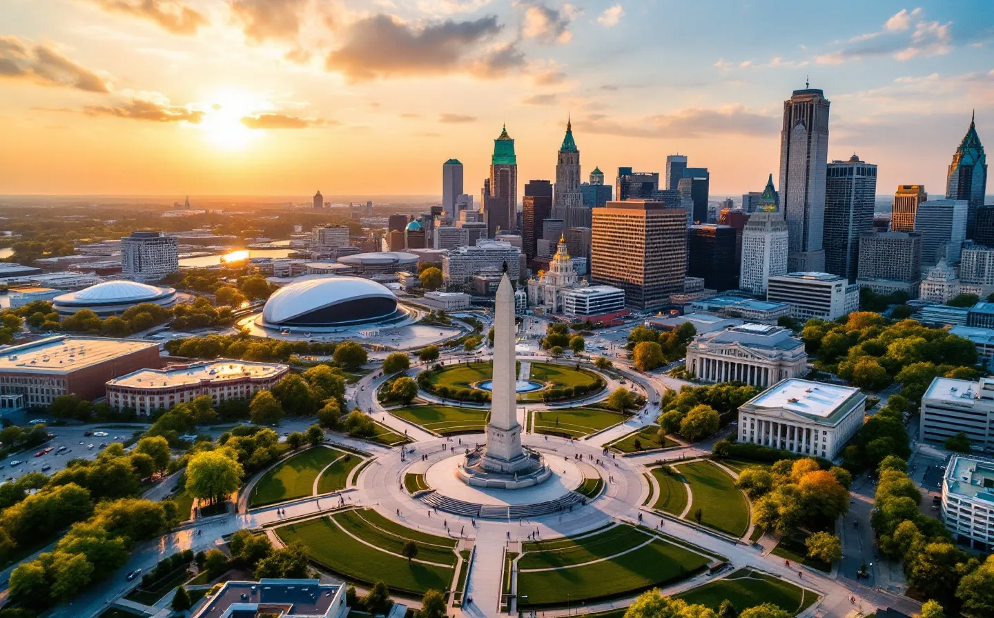 Aerial view of Indianapolis, IN showing the local landscape and terrain relevant to aerial imaging operations