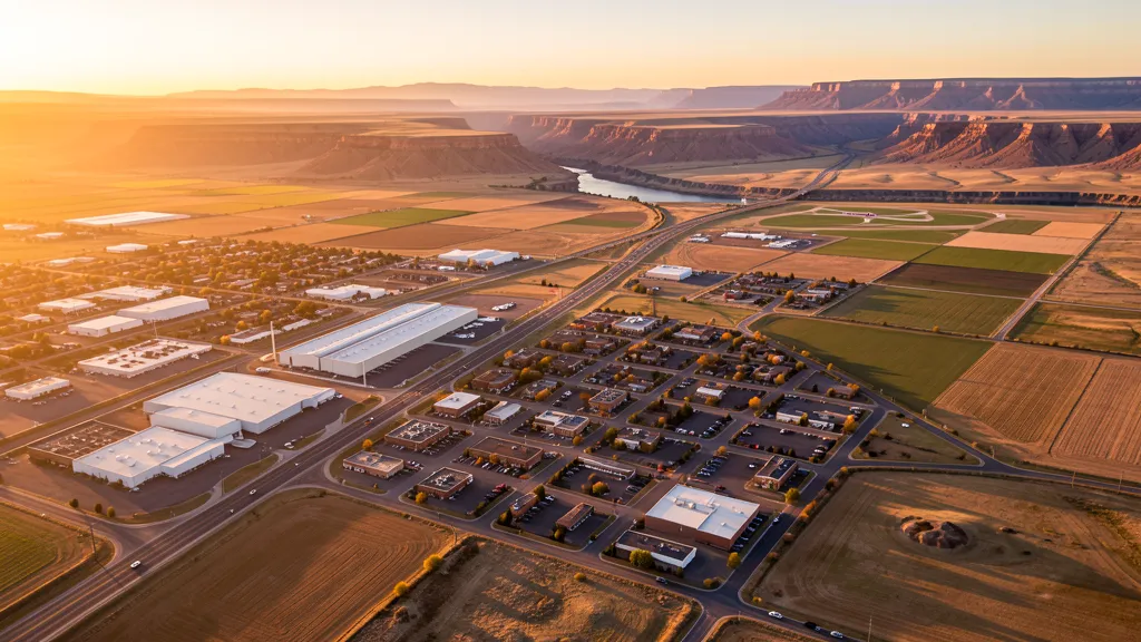 Aerial view of Jerome, ID showing the local landscape and terrain relevant to aerial imaging operations