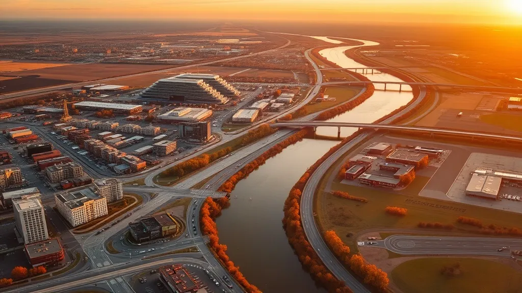 Aerial view of Joliet, IL showing the local landscape and terrain relevant to aerial imaging operations