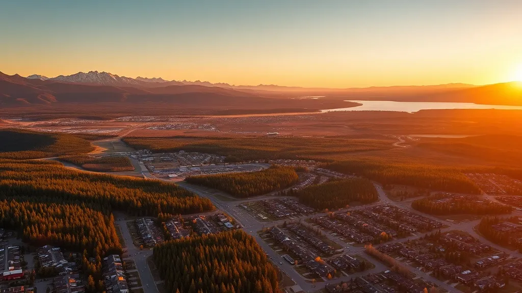 Aerial view of Kalispell, MT showing the local landscape and terrain relevant to aerial imaging operations