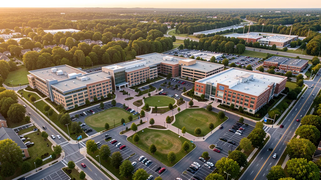 Aerial view of Kennesaw, GA showing the local landscape and terrain relevant to aerial imaging operations