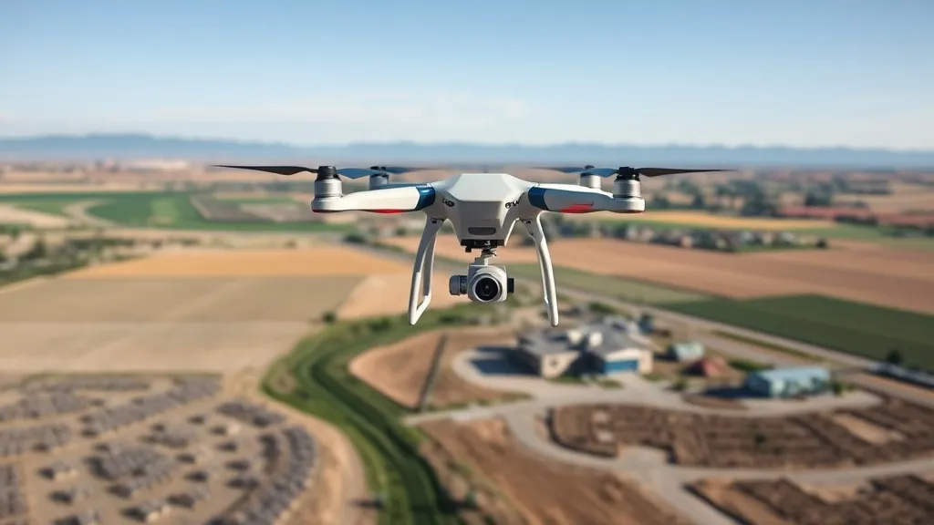 aerial imaging in progress at a construction site in Kimberly, ID with local terrain visible