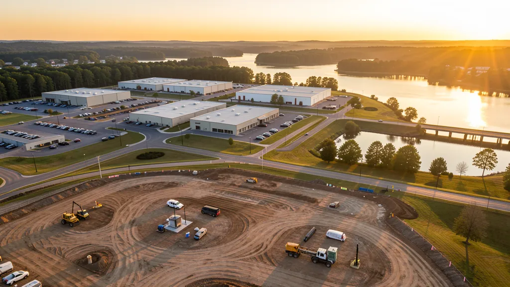 Aerial view of La Vergne, TN showing the local landscape and terrain relevant to aerial imaging operations