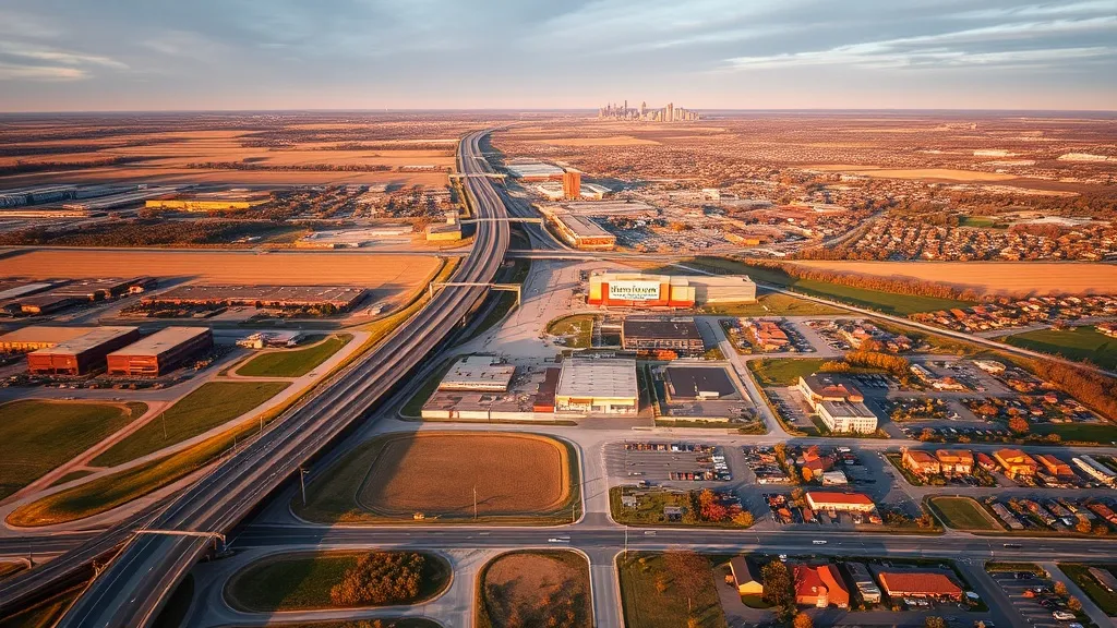 Aerial view of La Vista, NE showing the local landscape and terrain relevant to aerial imaging operations