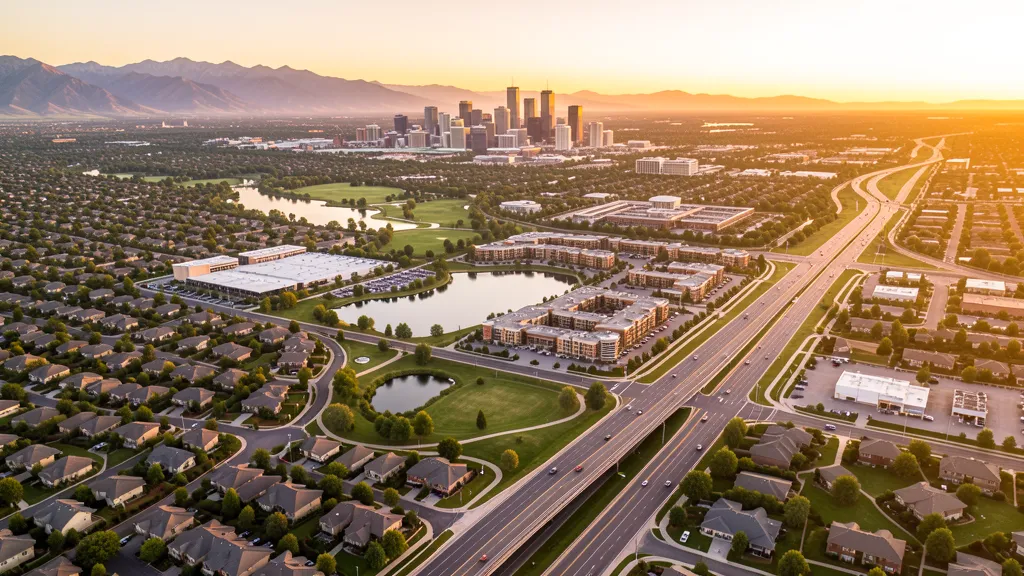 Aerial view of Lakewood, CO showing the local landscape and terrain relevant to aerial imaging operations