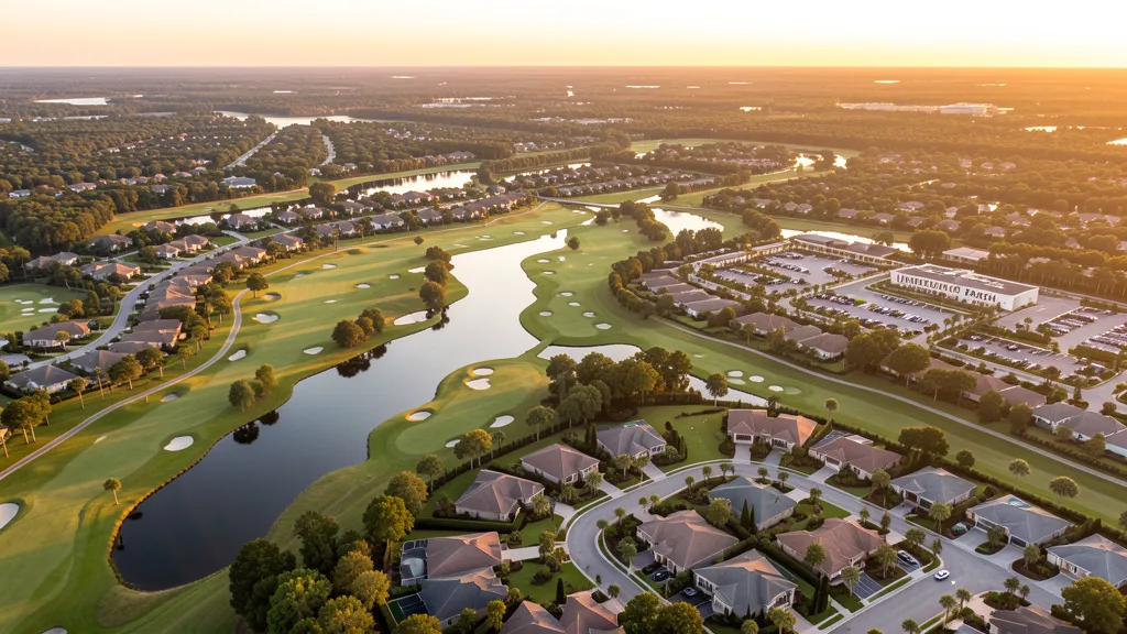 Aerial view of Lakewood Ranch, FL showing the local landscape and terrain relevant to aerial imaging operations