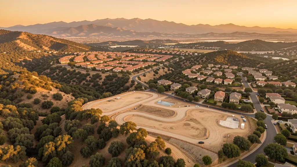 Aerial view of Lincoln, CA showing the local landscape and terrain relevant to aerial imaging operations