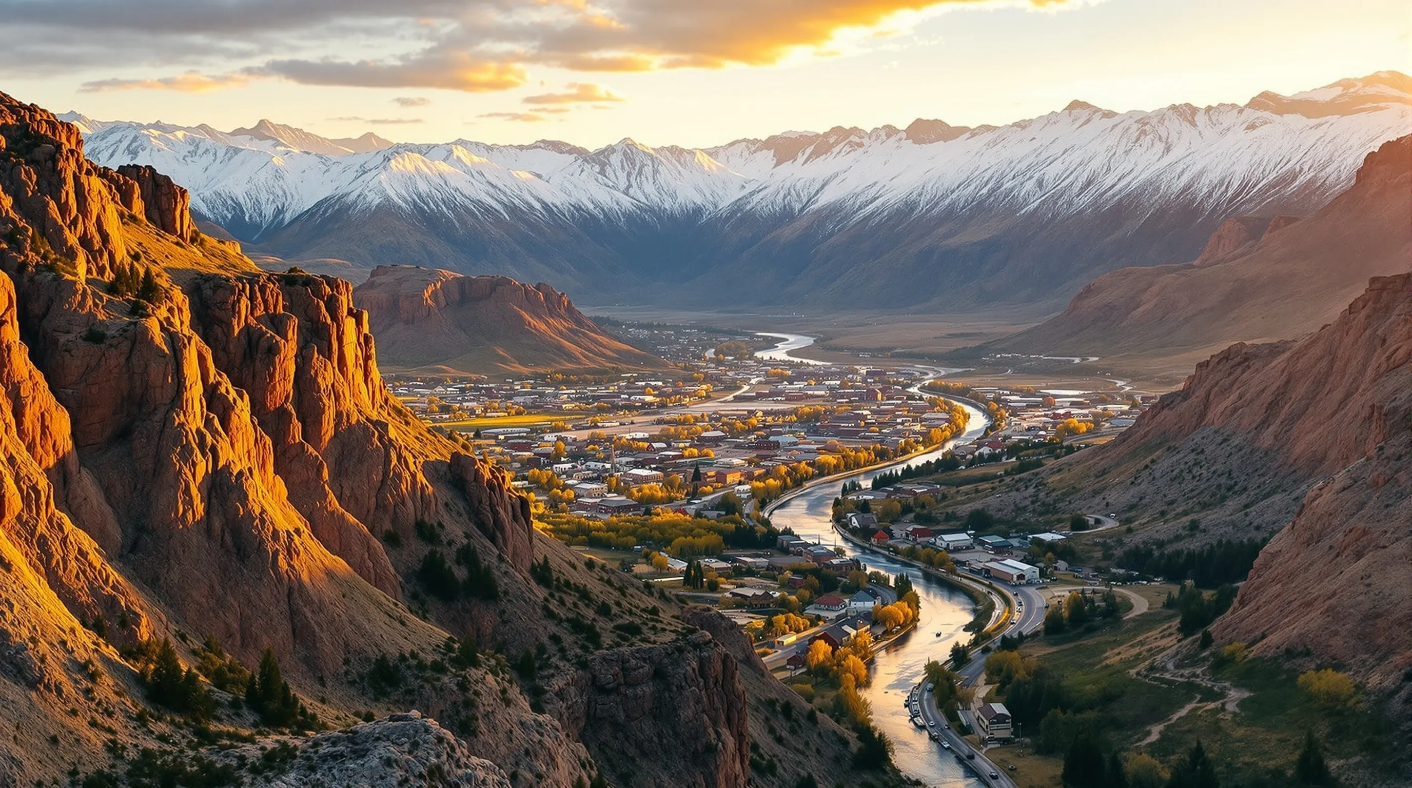 Aerial view of Livingston, MT showing the local landscape and terrain relevant to aerial imaging operations