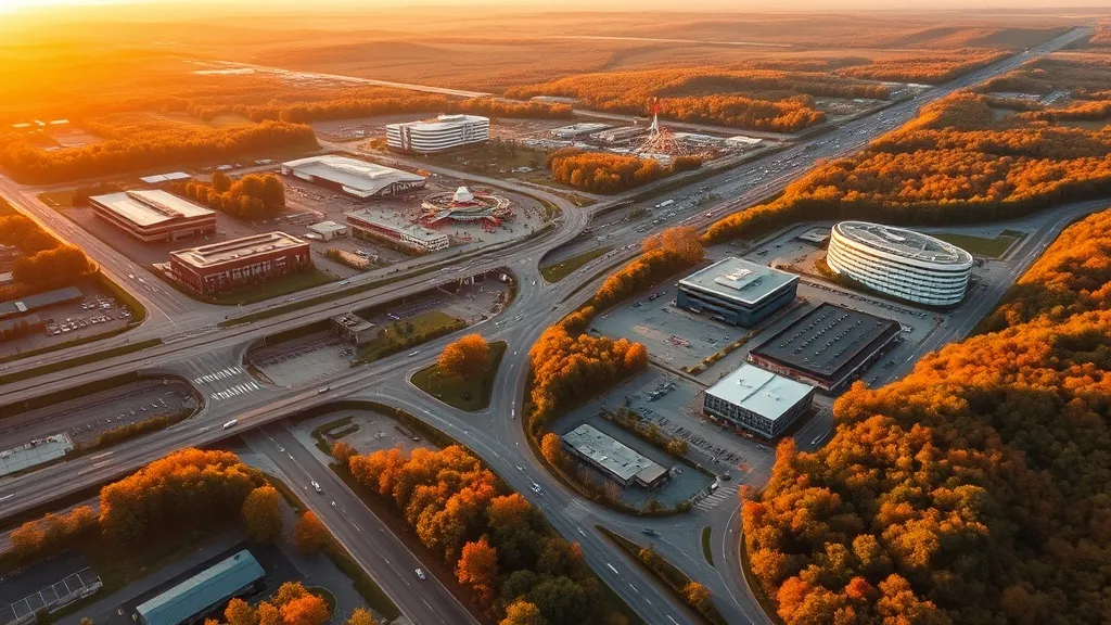 Aerial view of Mason, OH showing the local landscape and terrain relevant to aerial imaging operations