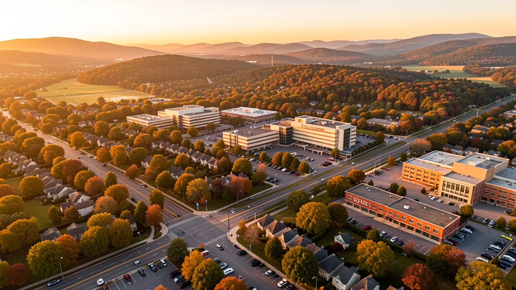 Aerial view of McCandless, PA showing the local landscape and terrain relevant to aerial imaging operations