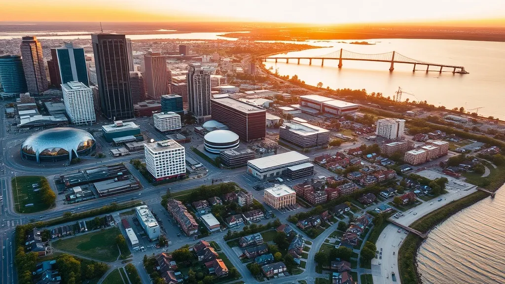 Aerial view of Milwaukee, WI showing the local landscape and terrain relevant to aerial imaging operations