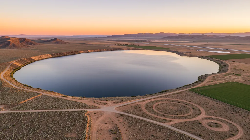 Aerial view of Moses Lake, WA showing the local landscape and terrain relevant to aerial imaging operations