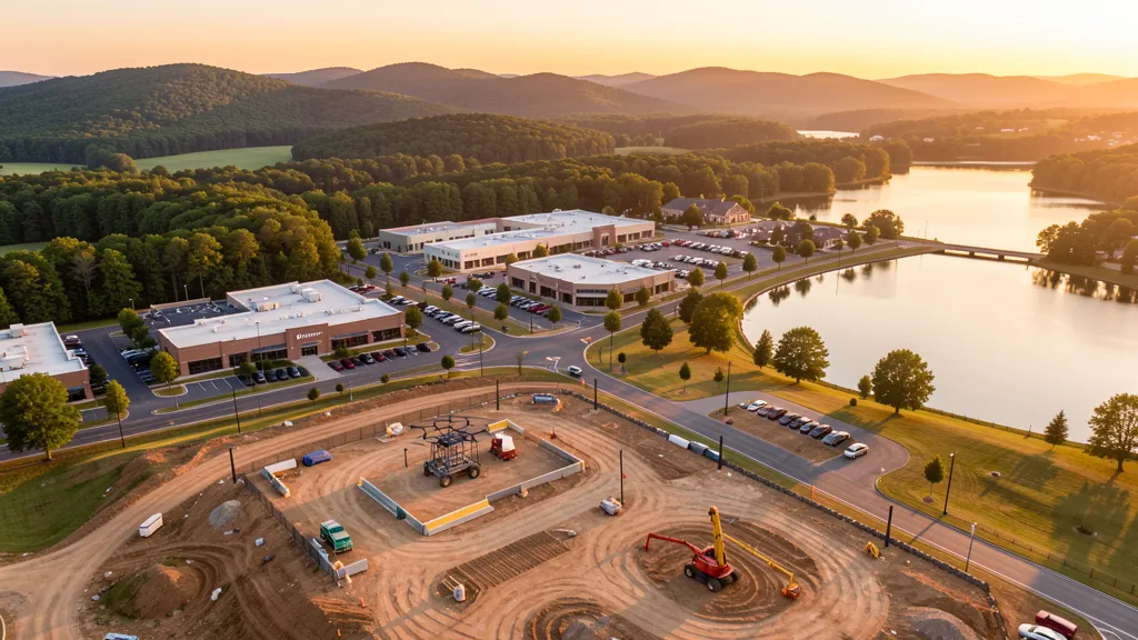 Aerial view of Mount Juliet, TN showing the local landscape and terrain relevant to aerial imaging operations