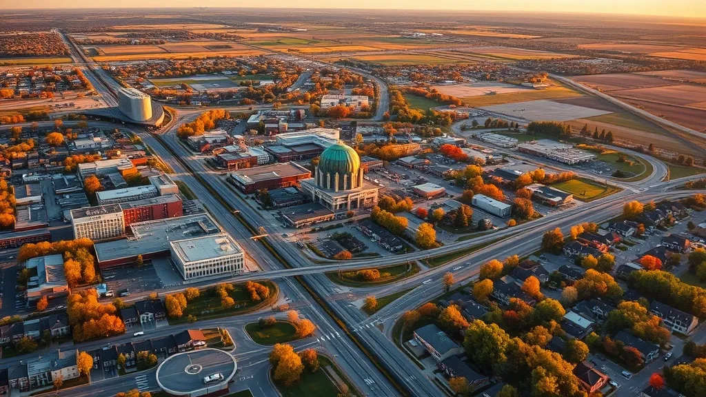 Aerial view of Mount Prospect, IL showing the local landscape and terrain relevant to aerial imaging operations