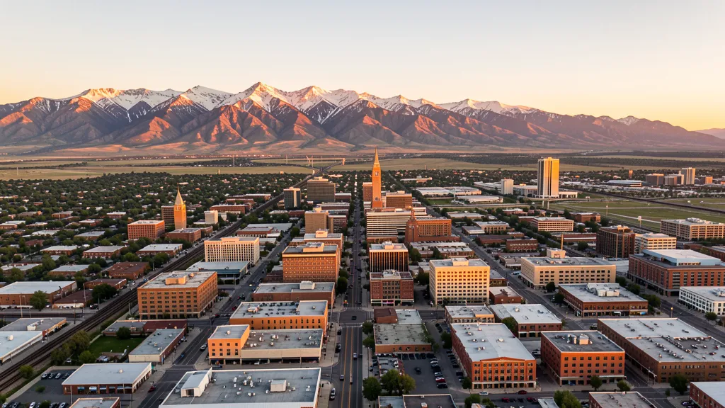Aerial view of Ogden, UT showing the local landscape and terrain relevant to aerial imaging operations