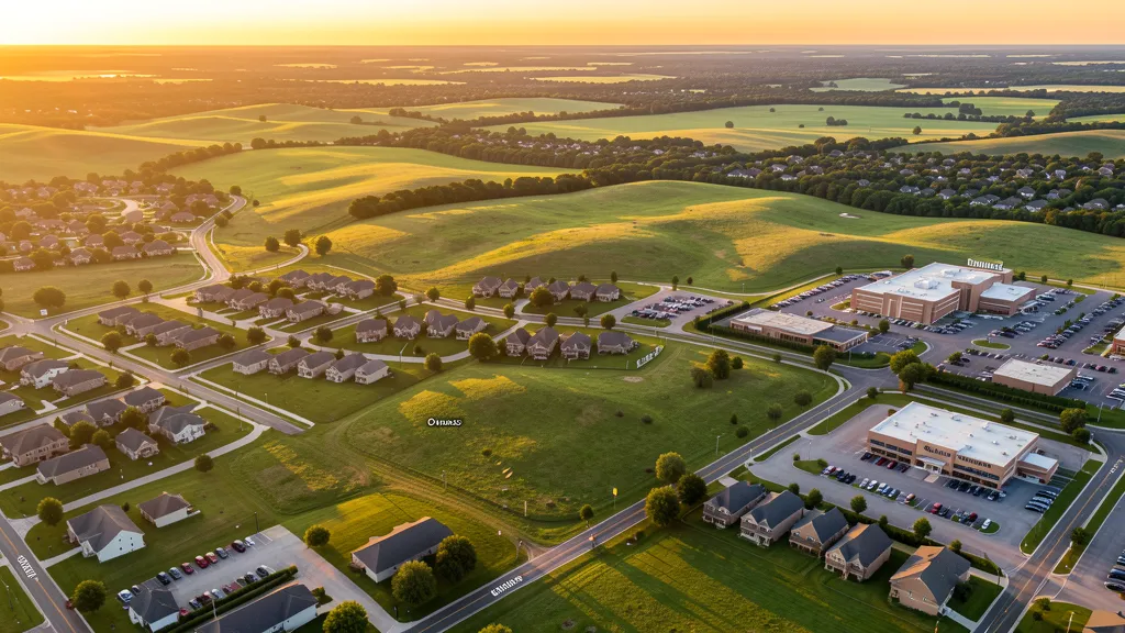 Aerial view of Owasso, OK showing the local landscape and terrain relevant to aerial imaging operations