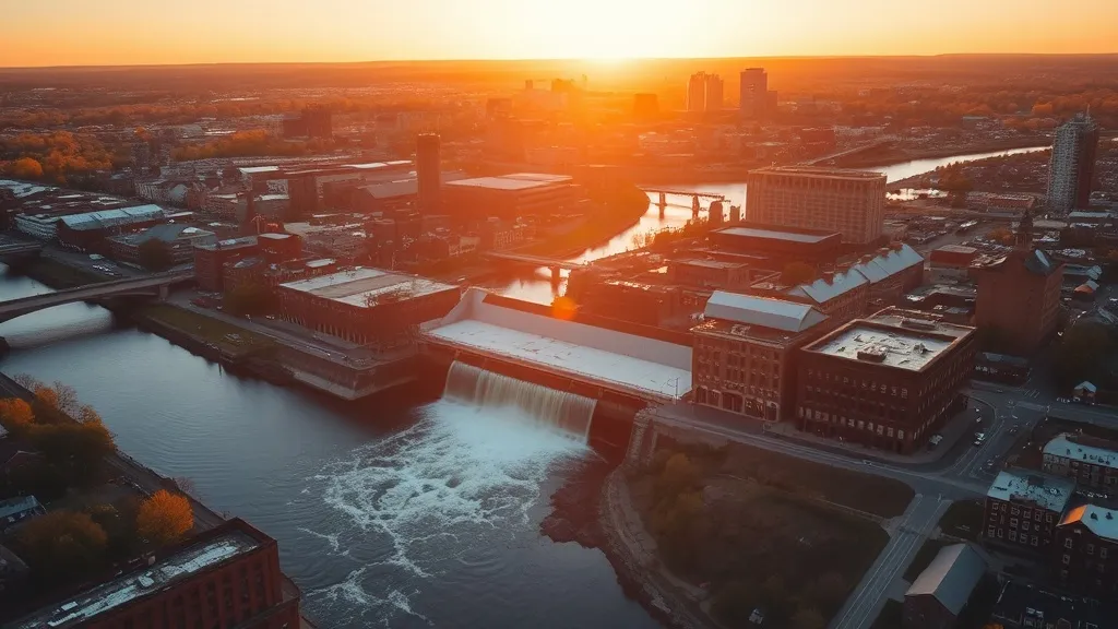 Aerial view of Paterson, NJ showing the local landscape and terrain relevant to aerial imaging operations