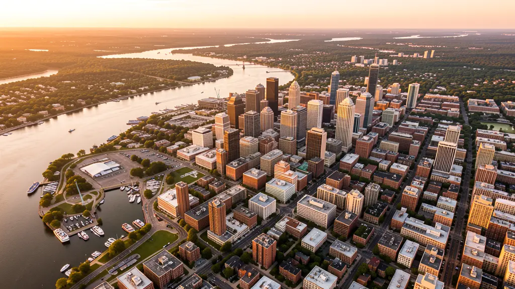 Aerial view of Philadelphia, PA showing the local landscape and terrain relevant to aerial imaging operations