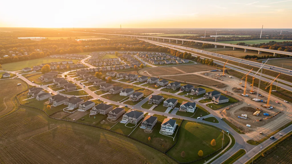 Aerial view of Plainfield, IL showing the local landscape and terrain relevant to aerial imaging operations