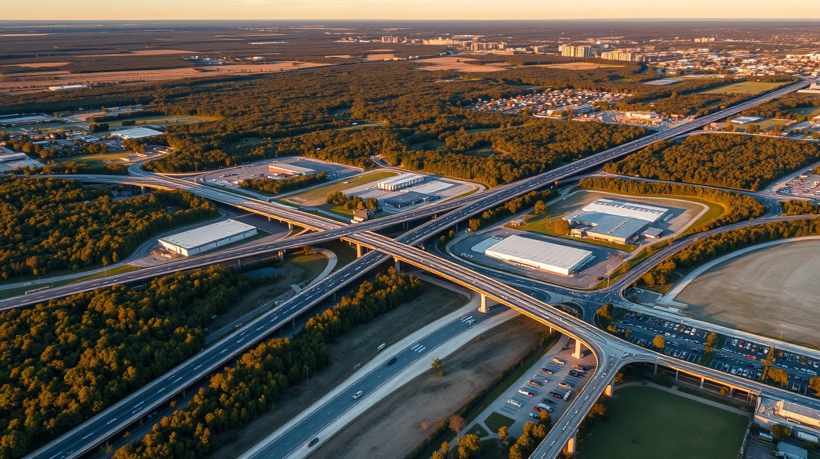 Aerial view of Pooler, GA showing the local landscape and terrain relevant to aerial imaging operations