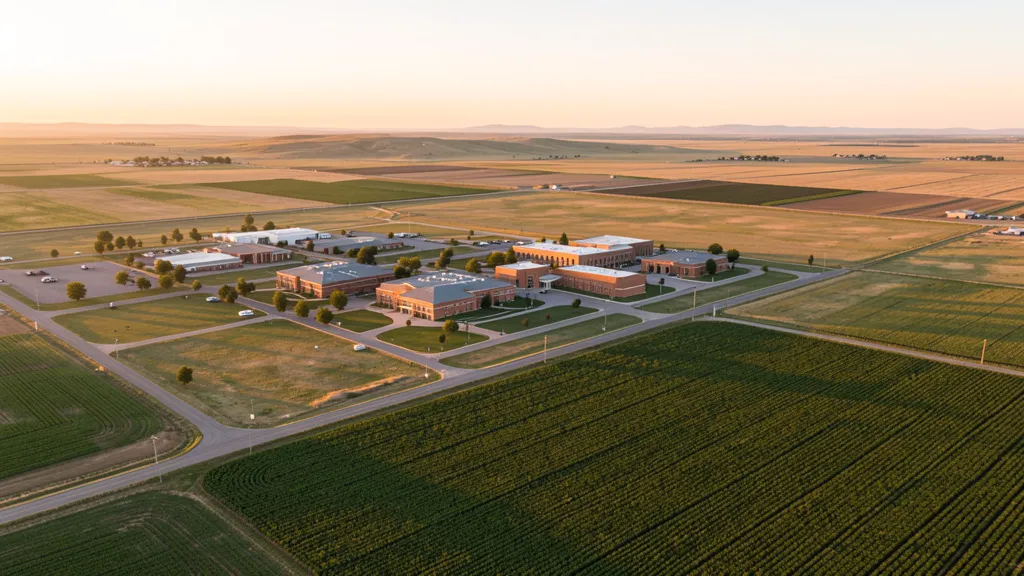 Aerial view of Portales, NM showing the local landscape and terrain relevant to aerial imaging operations