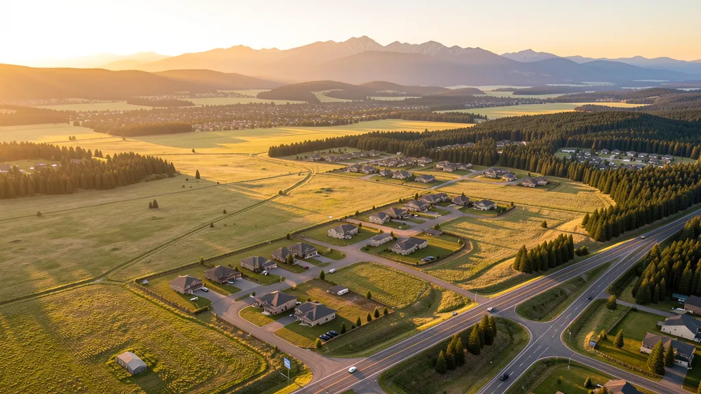 Aerial view of Rathdrum, ID showing the local landscape and terrain relevant to aerial imaging operations