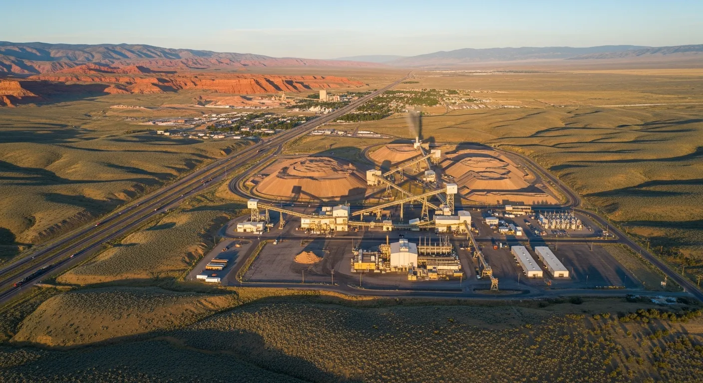 Aerial view of Rock Springs, WY showing the local landscape and terrain relevant to aerial imaging operations