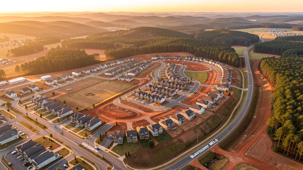 Aerial view of Rolesville, NC showing the local landscape and terrain relevant to aerial imaging operations